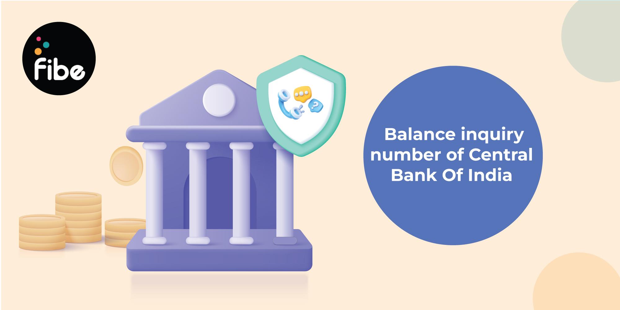 Central Bank of India Balance Check with SMS, Missed Call